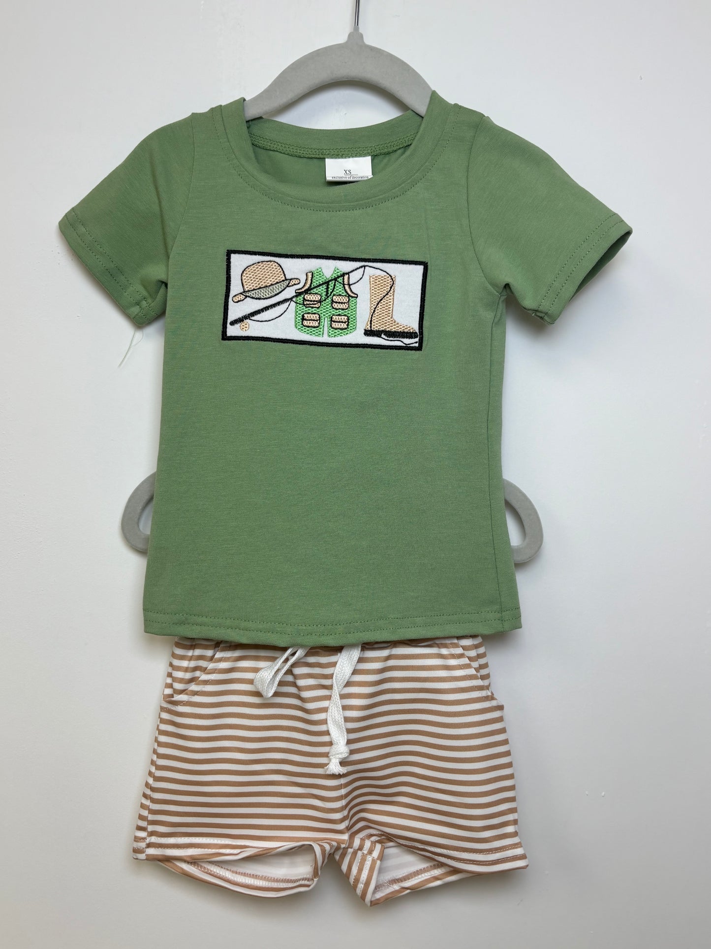 Boy Fishing Boots Tee and Short Set