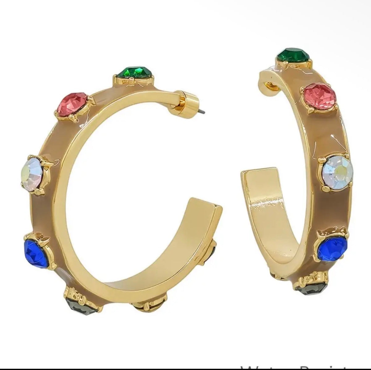 Pretty in Jewels Hoops