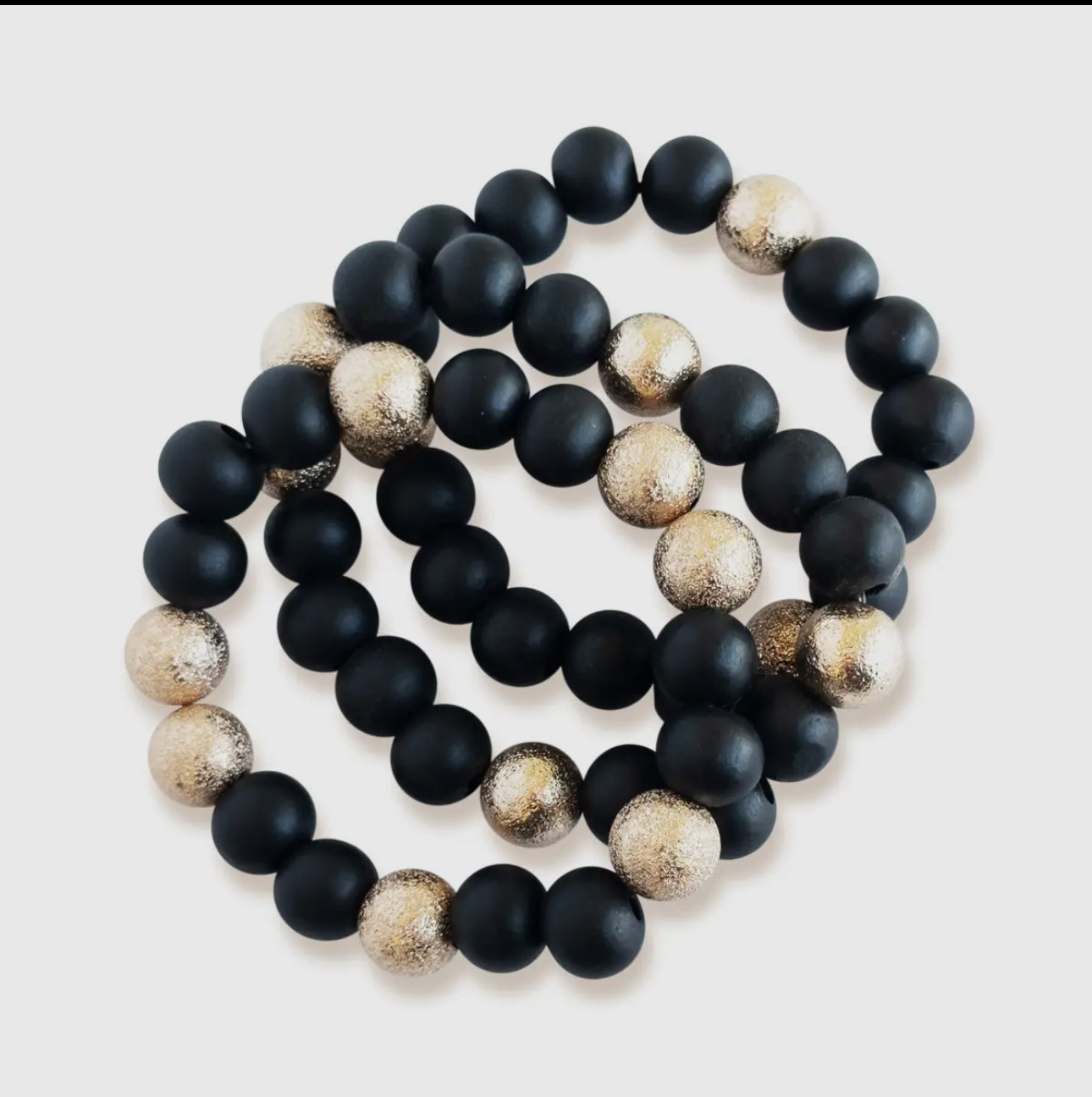 Black Nora Bracelet stack