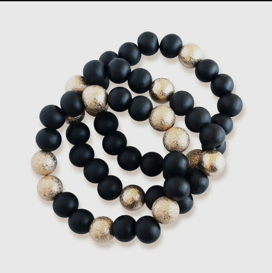 Black Nora Bracelet stack