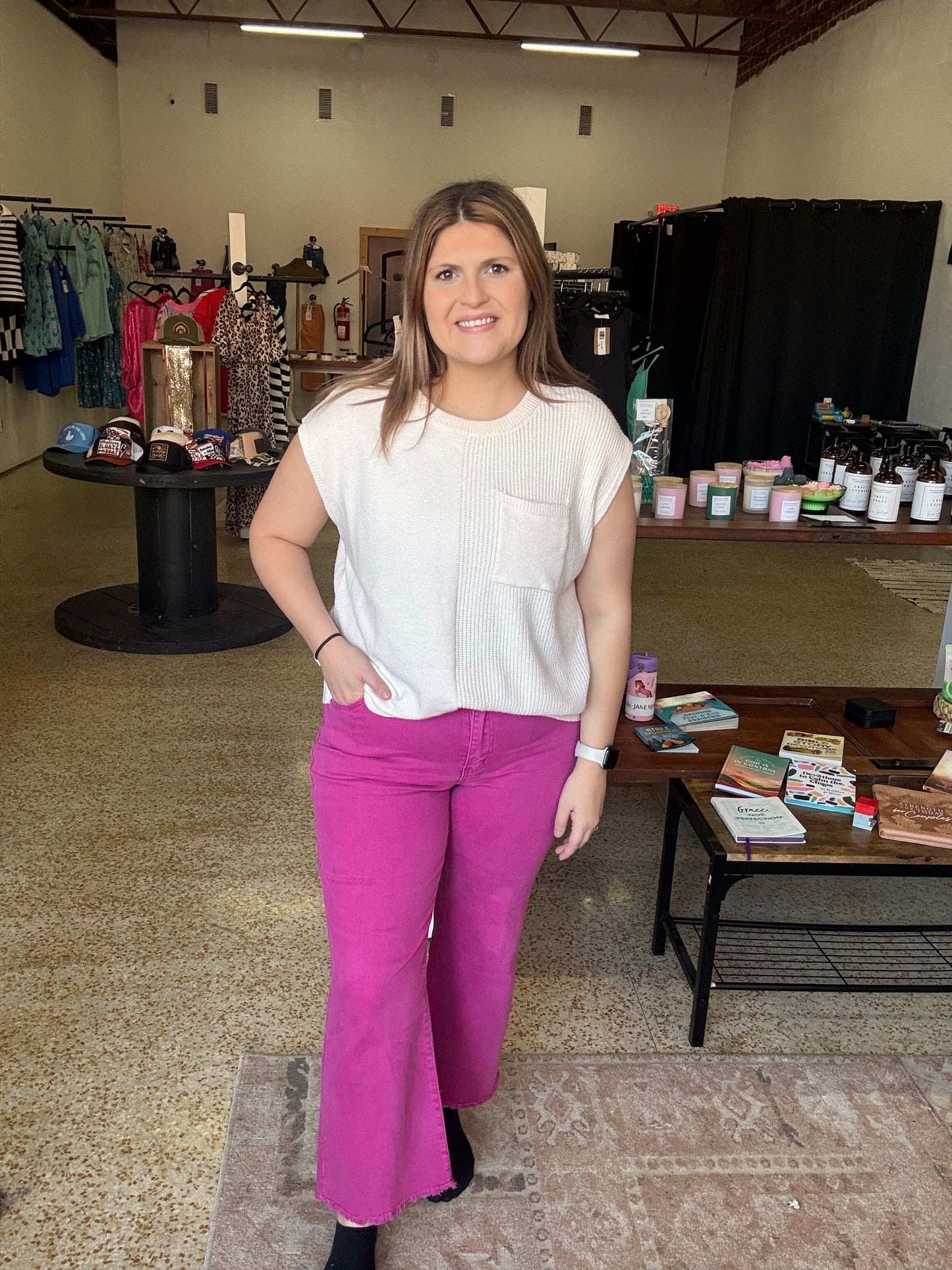 Everly Magenta Denim