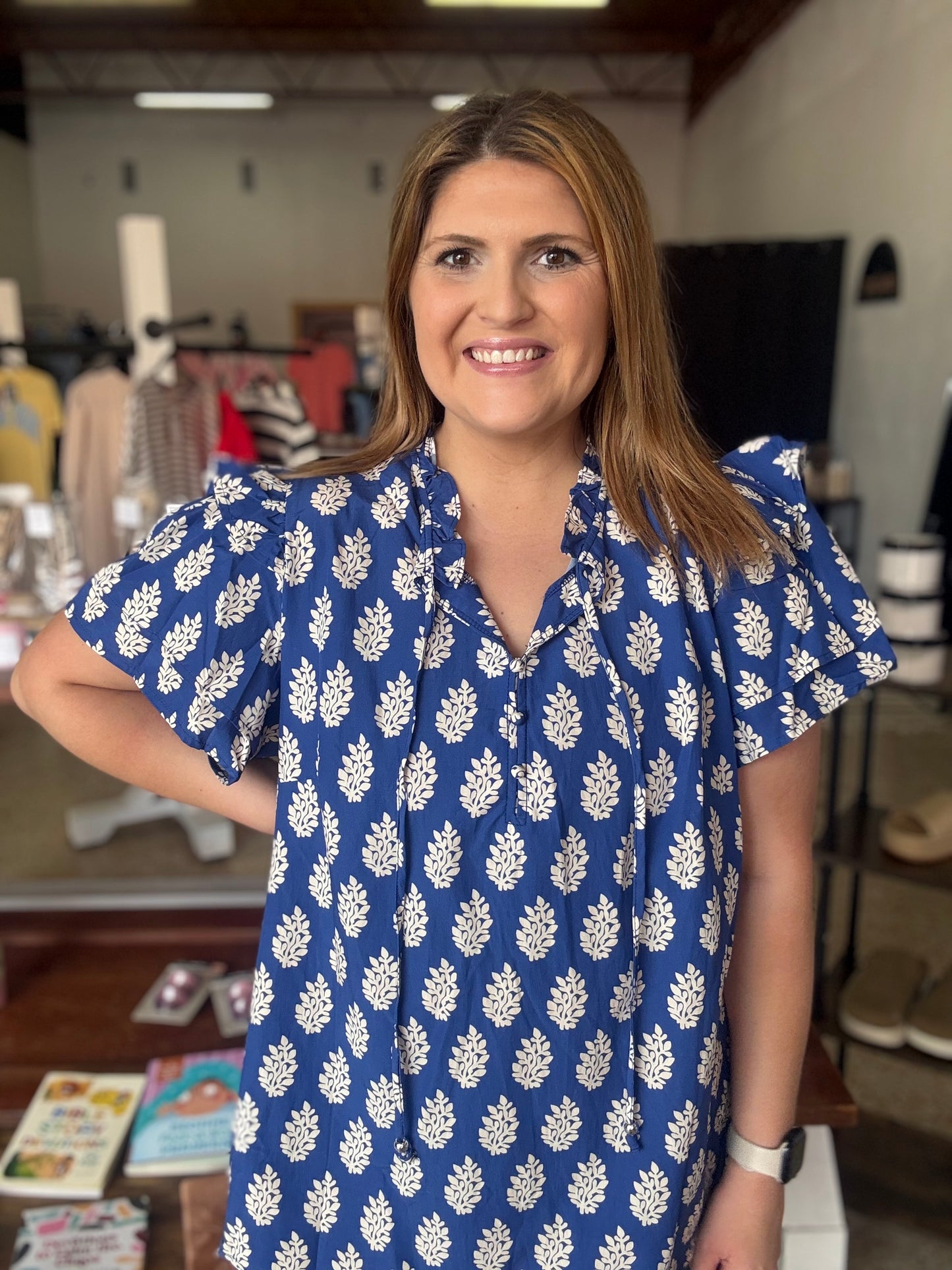 Indigo Curvy Top