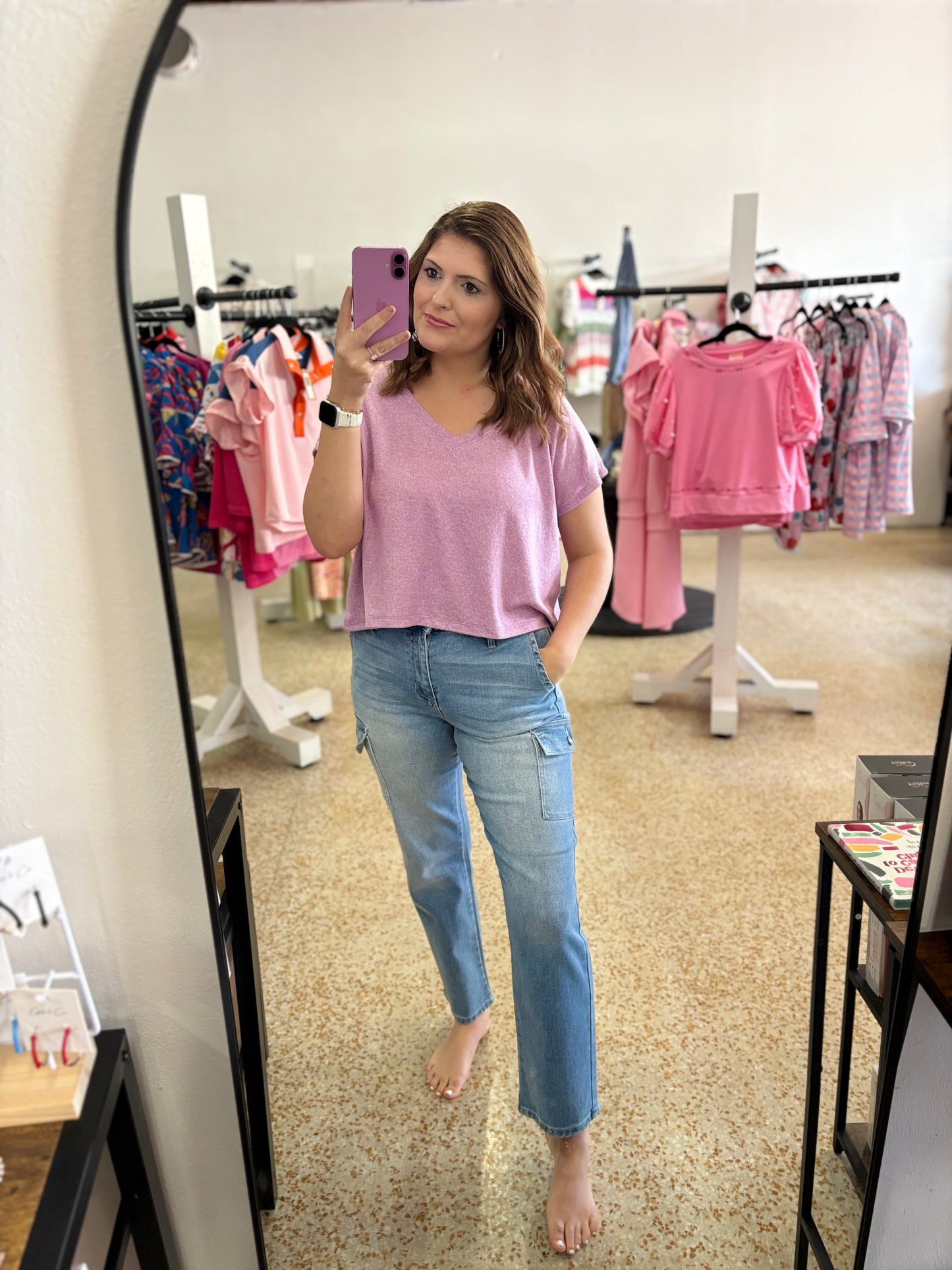 Denim Cargo Pants