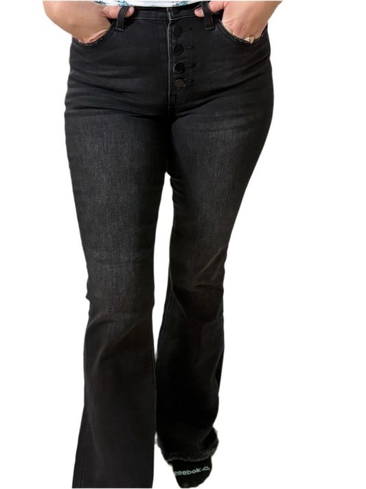 Black Flare Jelly Jeans