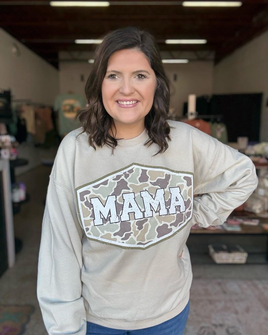 Duck Camo Mama Graphic Crewneck