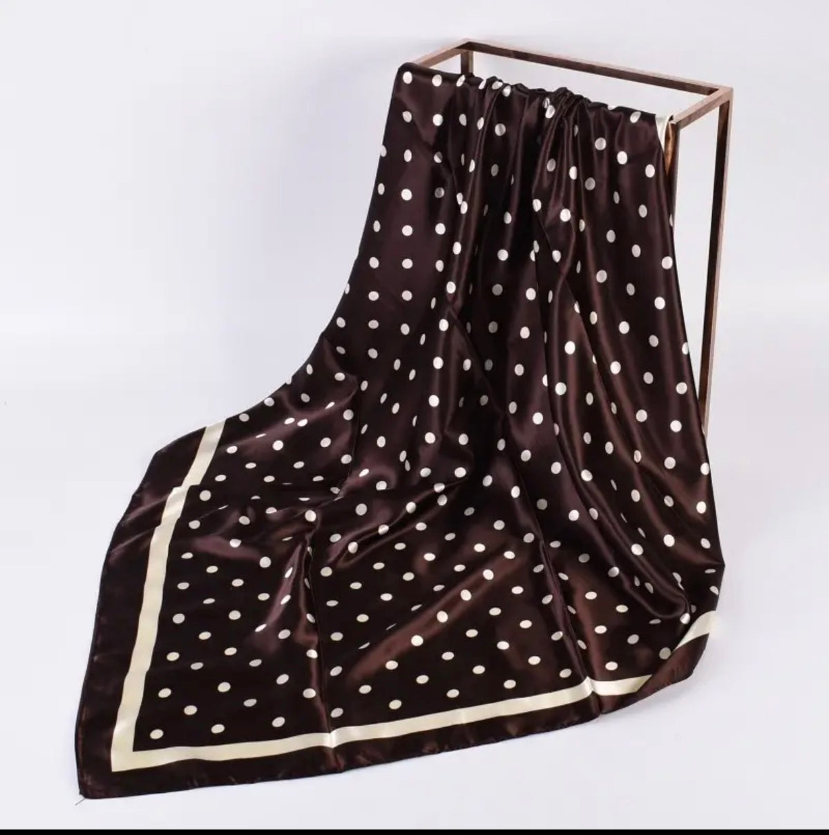 Brown and polka dot Scarf