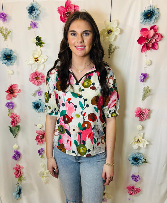 Flower Blooming Top