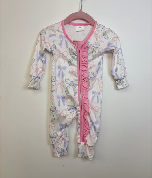 Pink Ruffle Bow Sleeper
