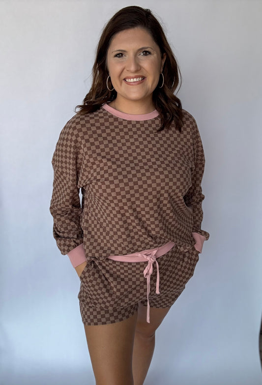 Cocoa Checked Set