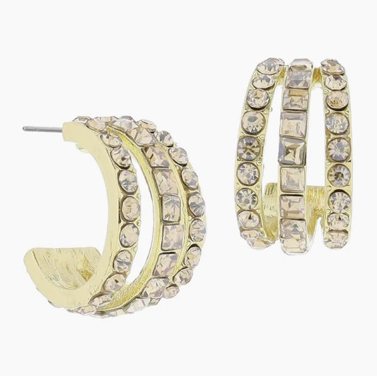 Topaz Jeweled Hoops