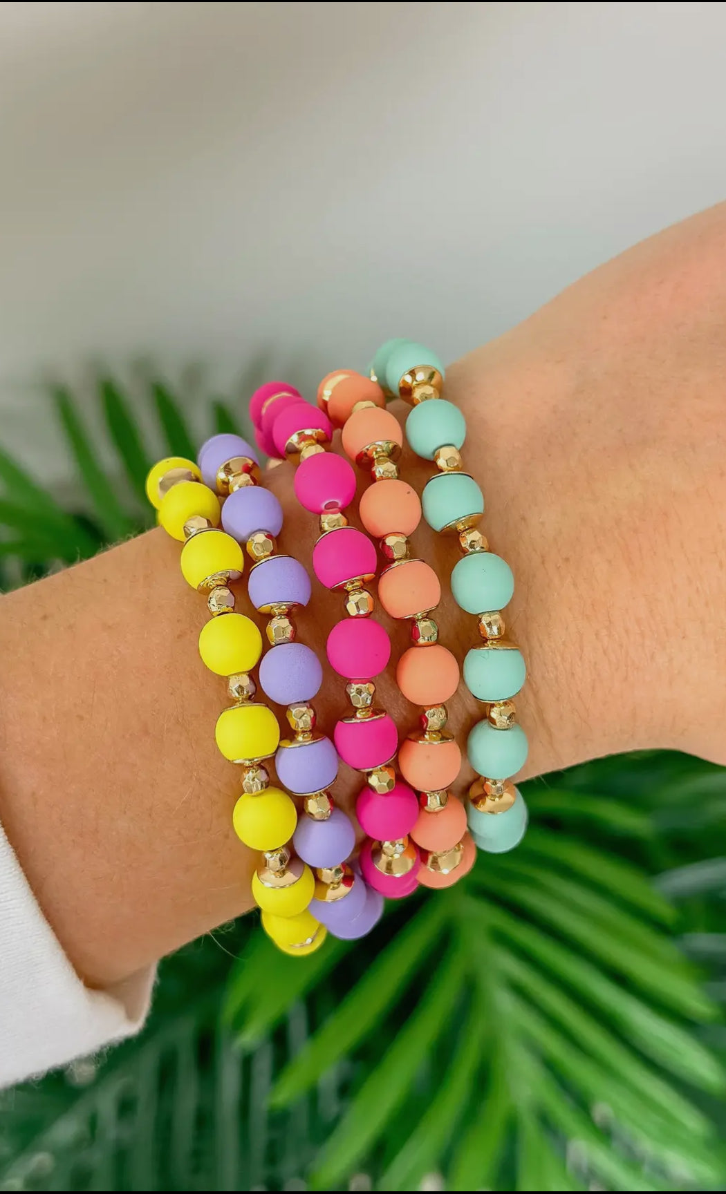 Spring Beaded Bracelet Stack