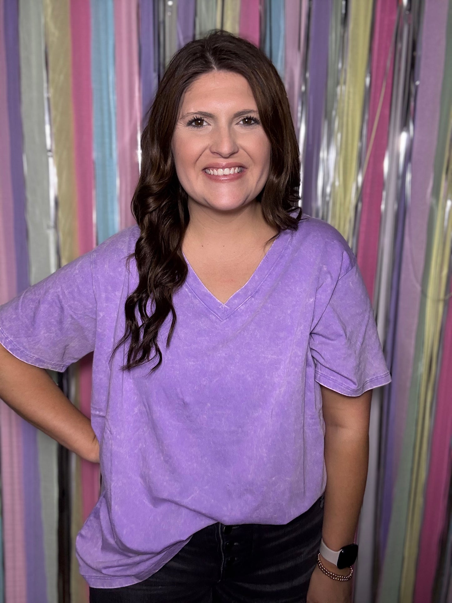 Washed Away Curvy Top