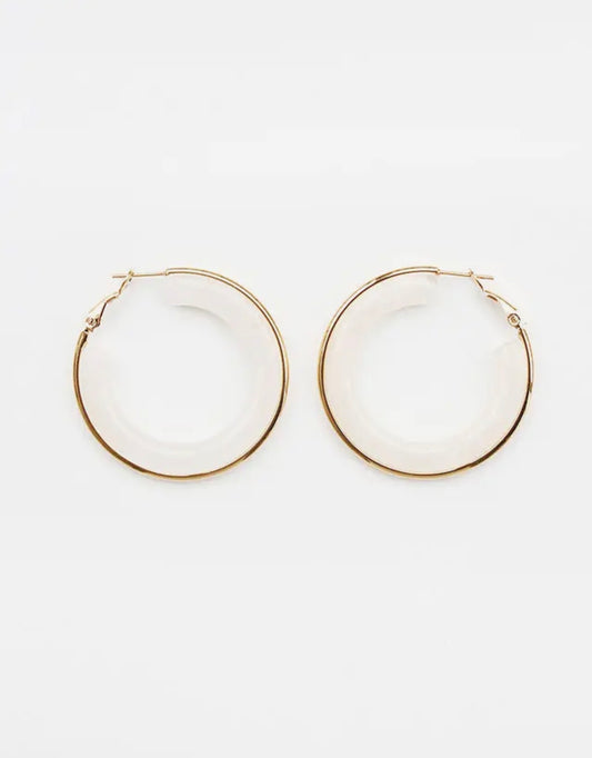Cream Hoops