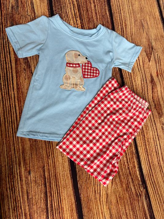 Dog and Heart Pants Set