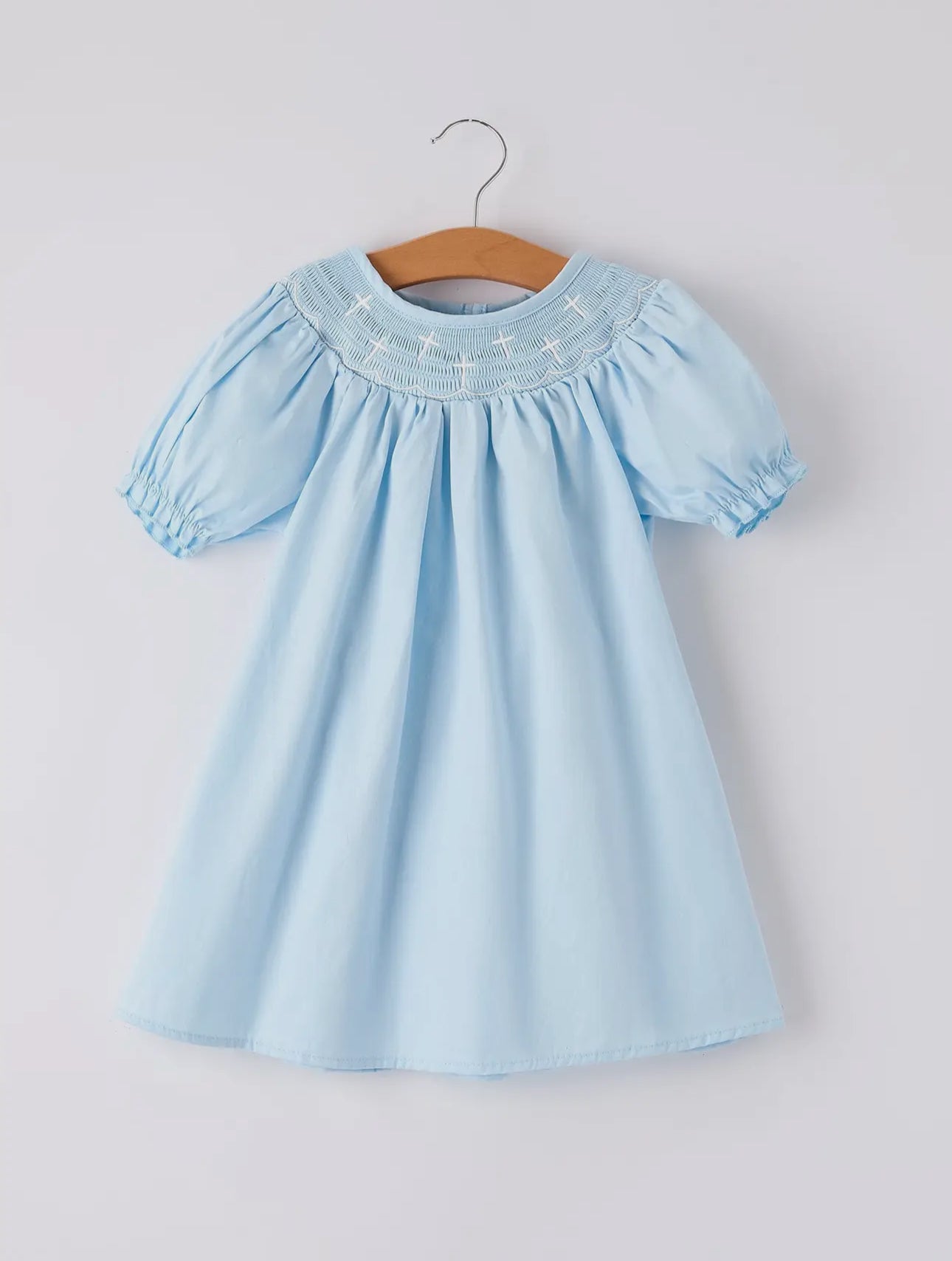 Blue Cross Smocked Dress