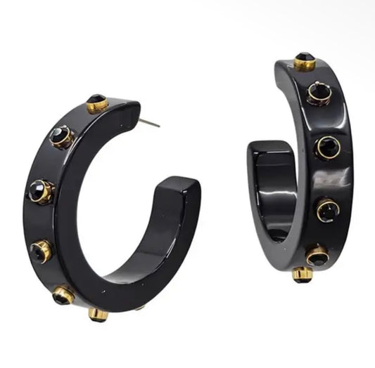 Black Stone Hoops