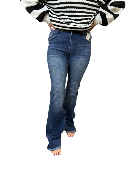 Mid Rise Flare Jeans