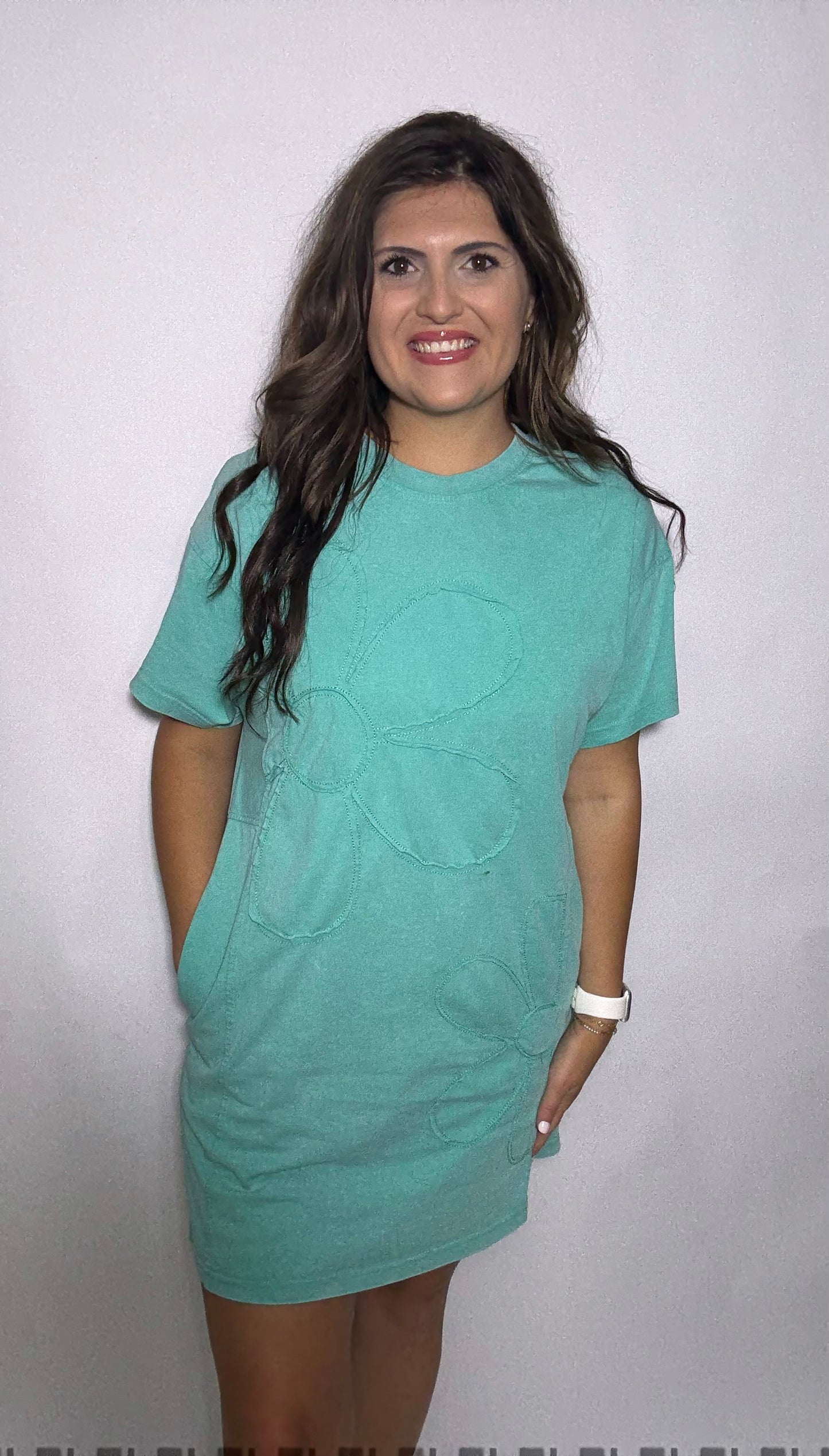 Seafoam Bloom T-Shirt Dress”