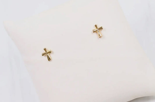 Cross stud earrings