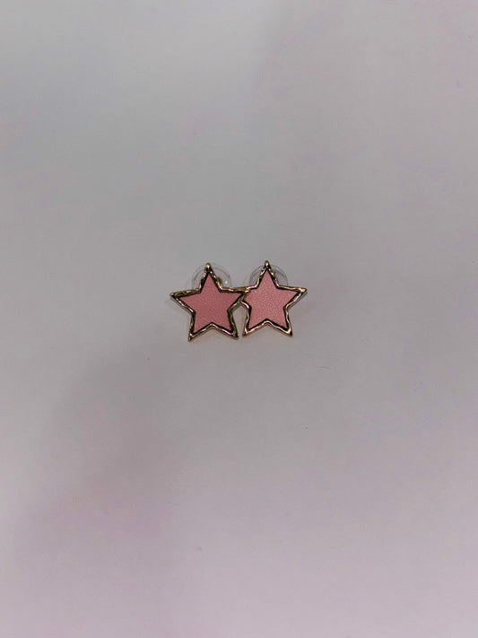 Pink Star Earrings