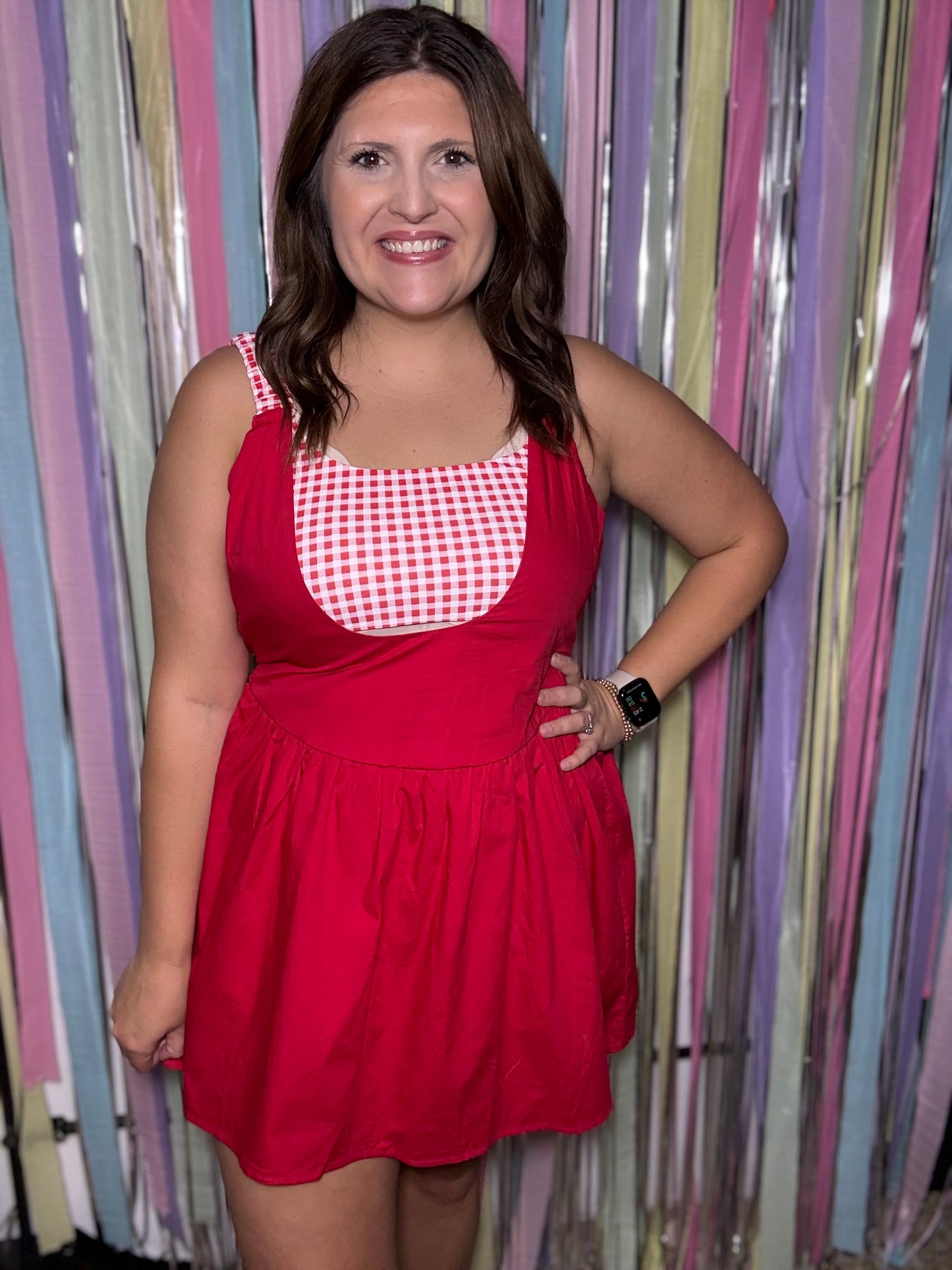 Red Hot Summer Romper Dress