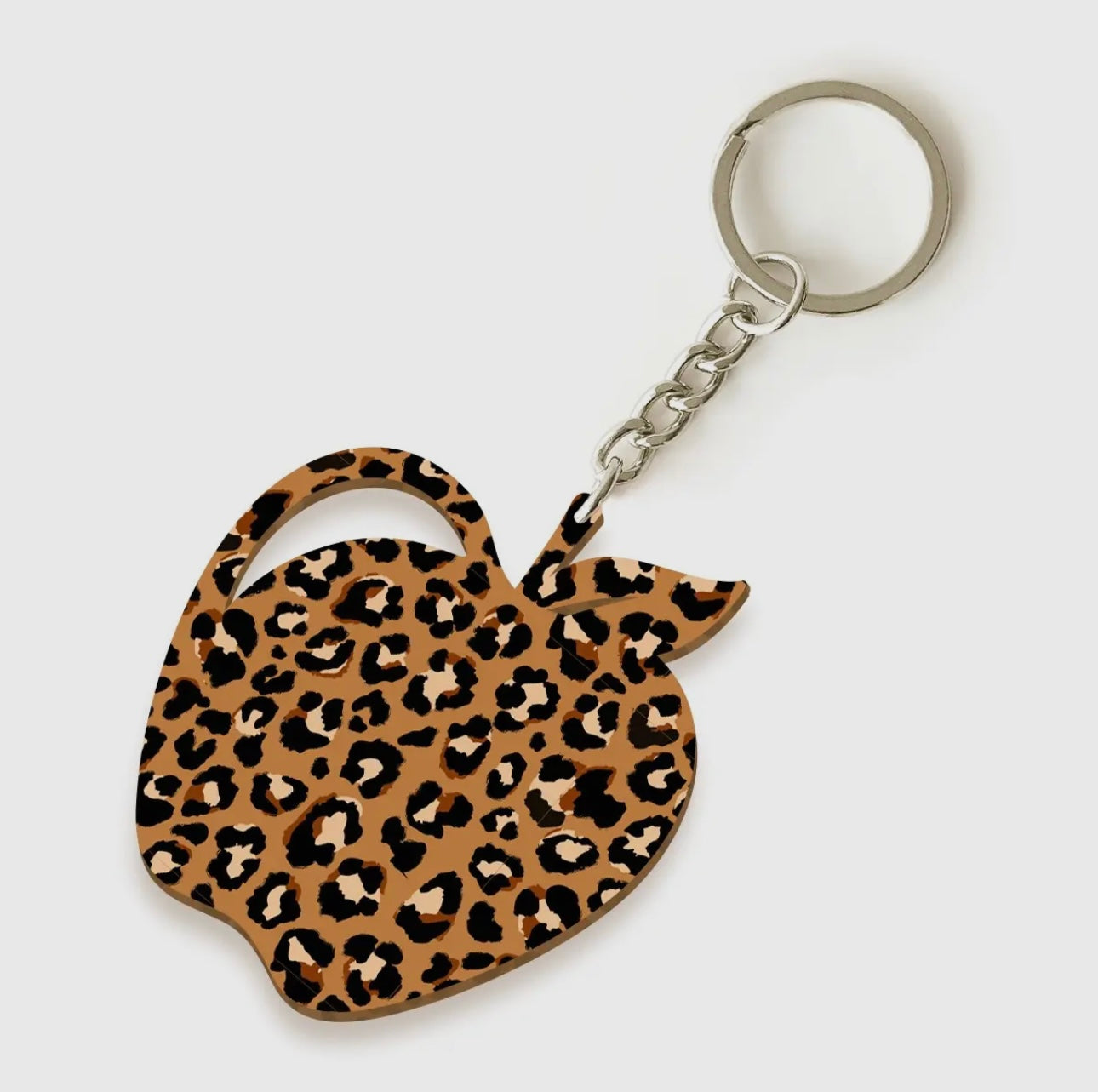 Cheetah Apple Keychain