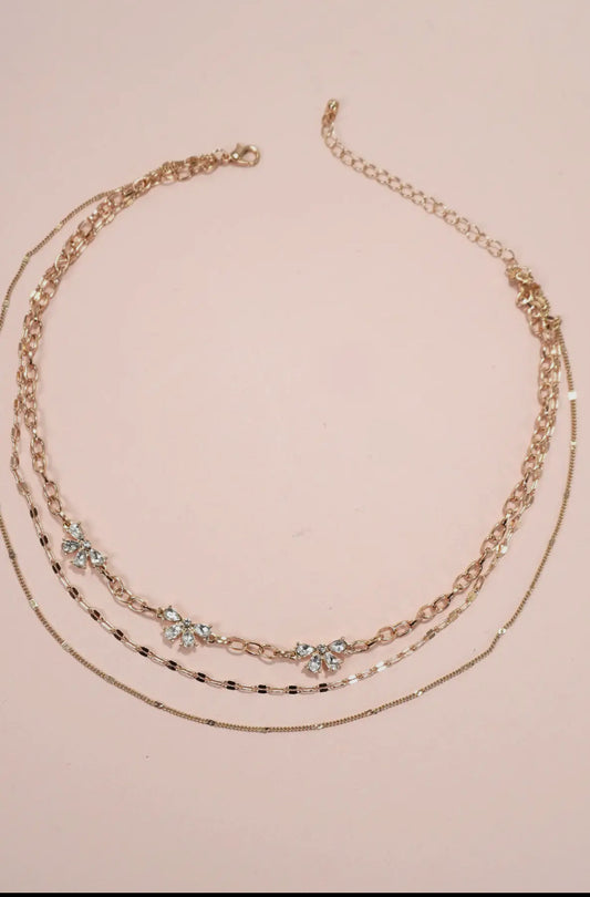 Layer Bow Necklace