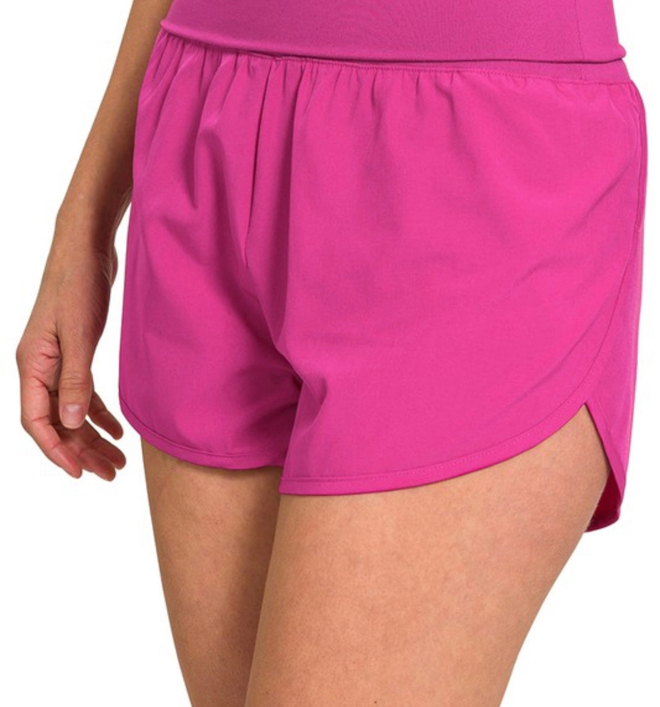 Zenana High Waist Band Running Shorts