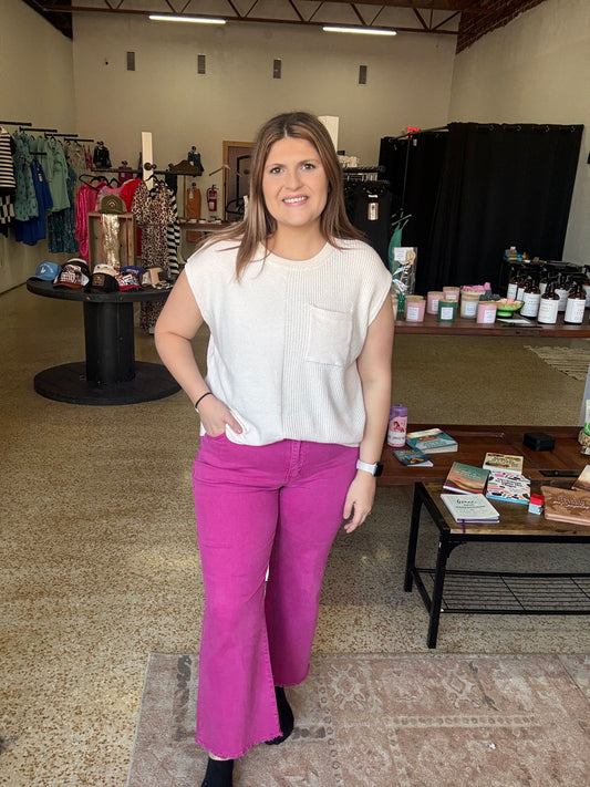 Everly Magenta Denim