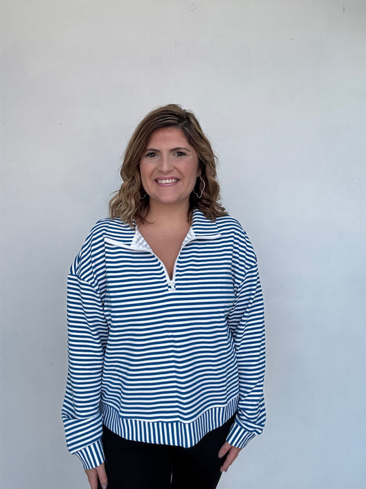 Blue Striped Pullover