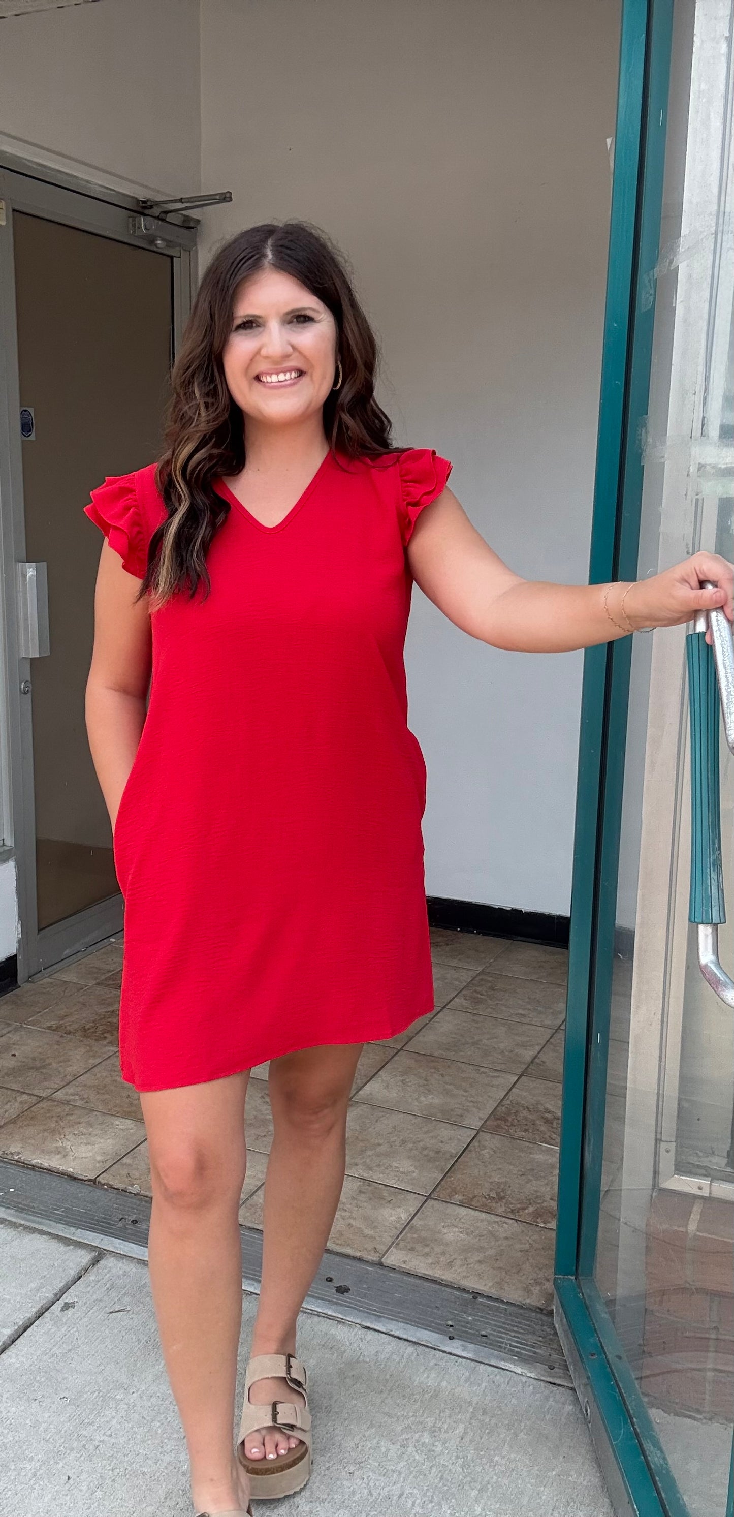 Ruby Ruffle Dress