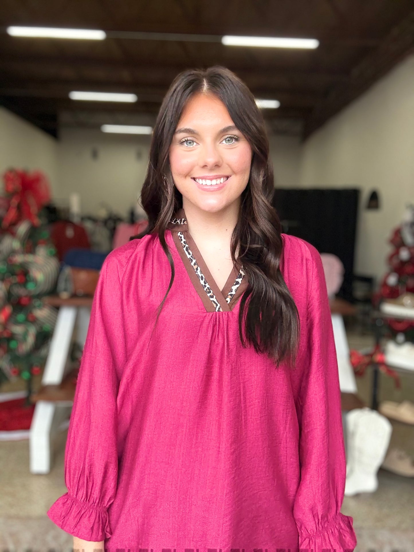 Wild Berry Cheetah Top