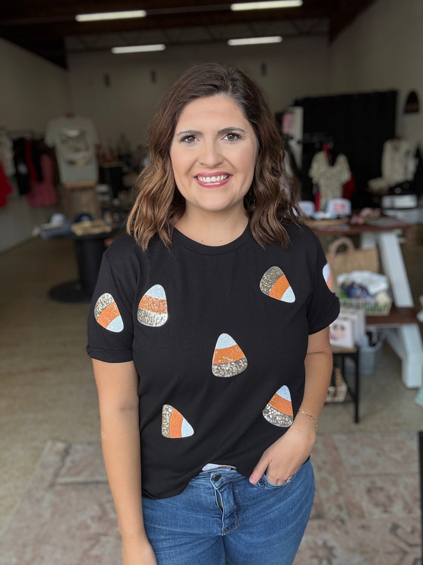 Candy Corn Sparkle Tee