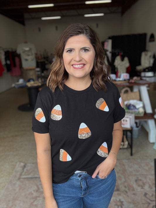 Candy Corn Sparkle Tee