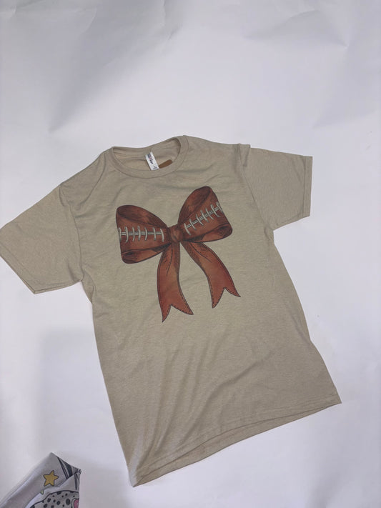 Football bow tee