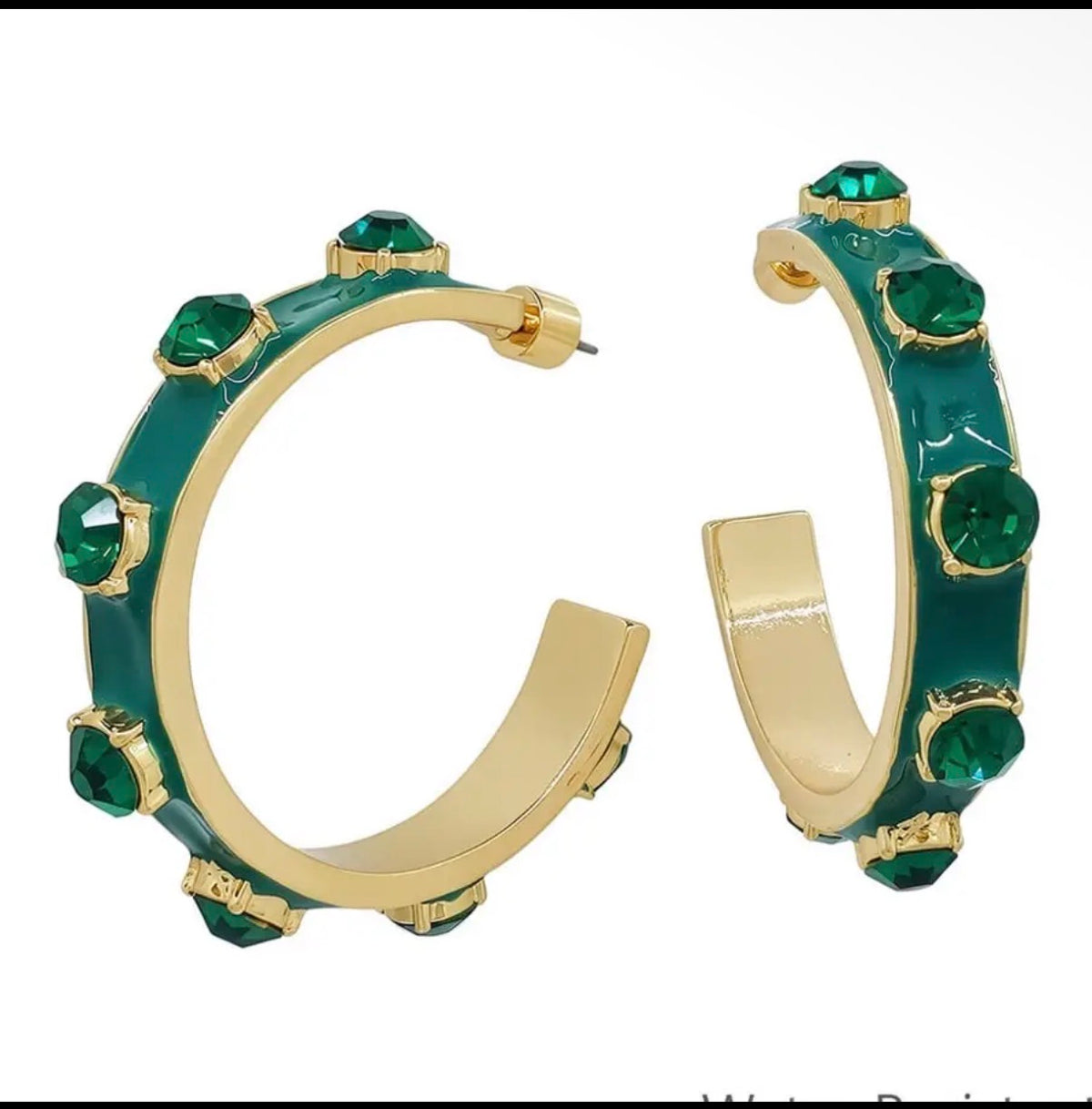 Emerald Hoops