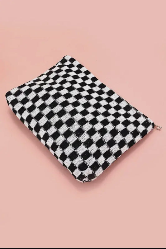 Travel Checker Square Makeup Bag