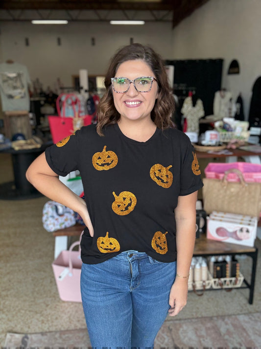 Pumpkin Glitter Tee