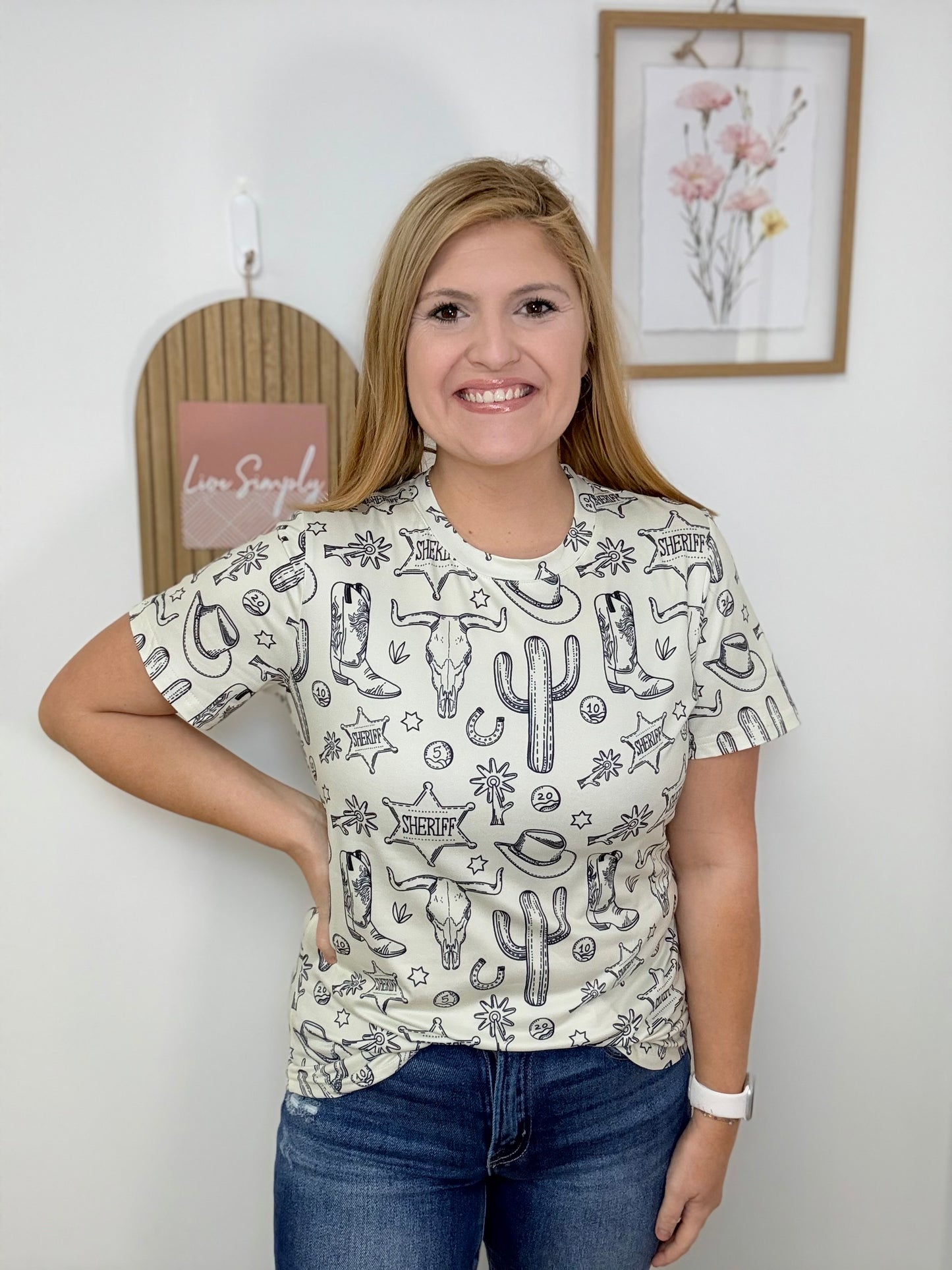 Sheriff Cowgirl Tee