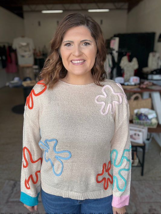 Fall Floral Sweater