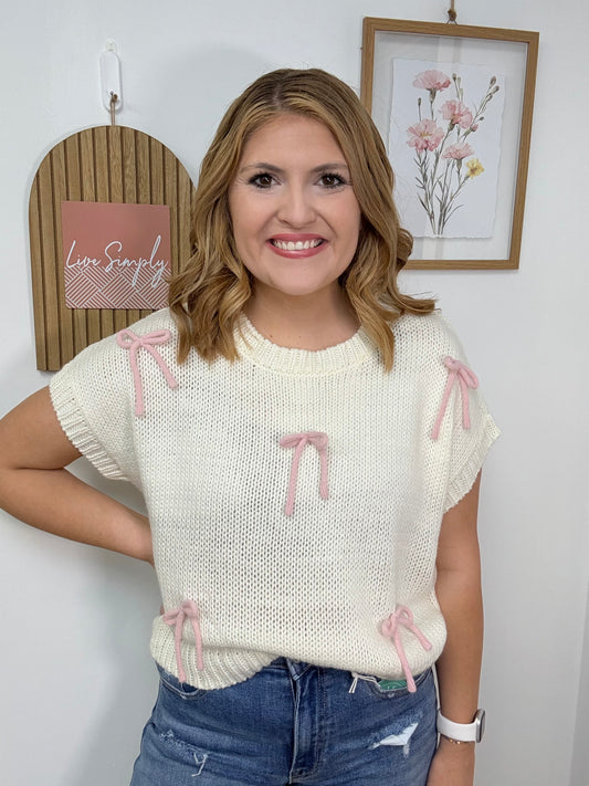 Soft Pink Bow Top