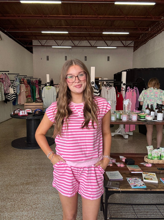 Stripes and Pink Set