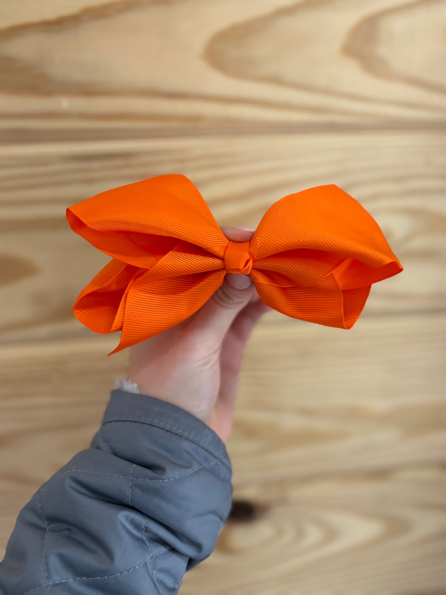 Sunset Orange Hair Bow