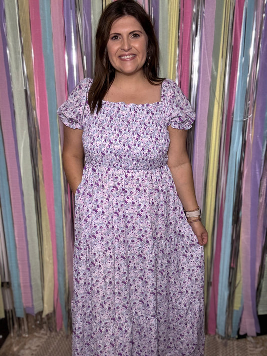 Violet Bloom Curvy Dress
