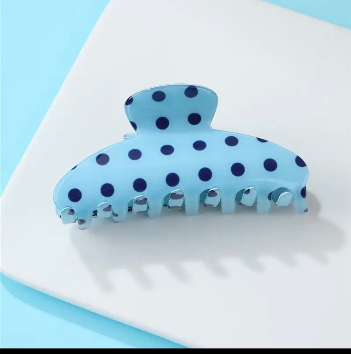 Polka dot claw clip
