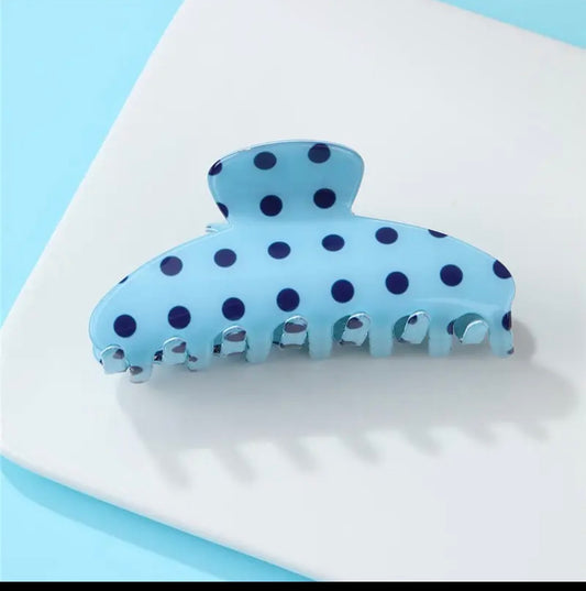Polka dot claw clip