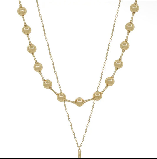 Cross and golden Necklace