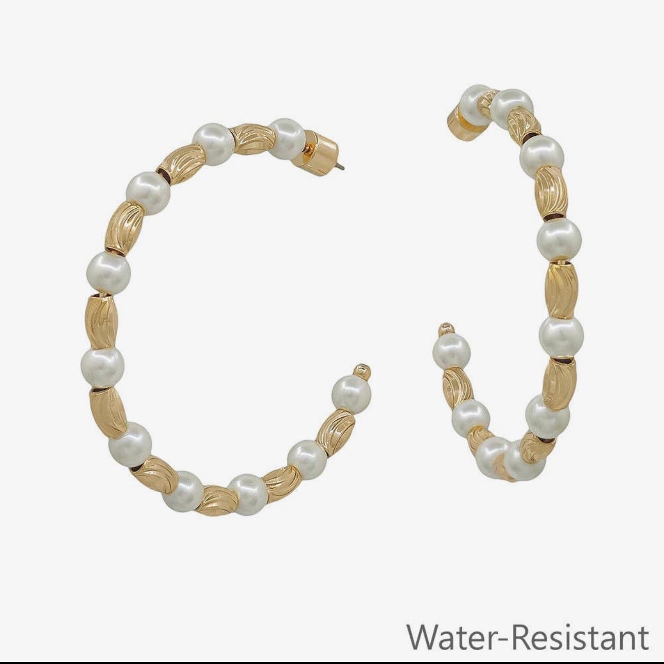 Pearl and Golden Hoops