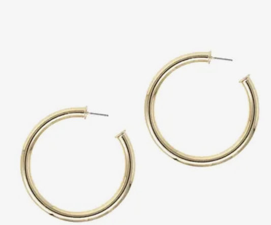 Shiny Gold Hoops