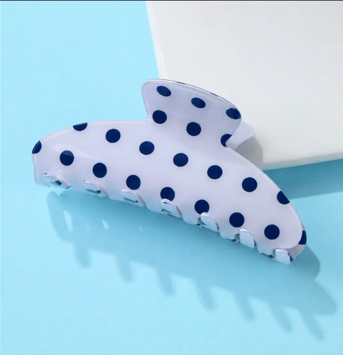 Polka dot claw clip
